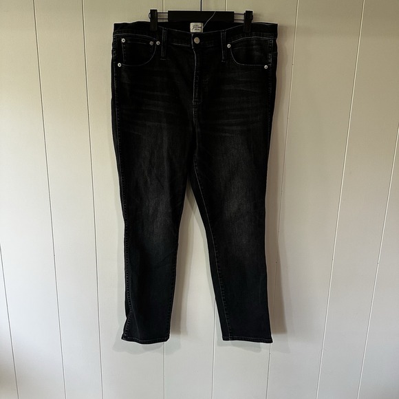 J.Crew Women 9" Mid-rise Vintage Slim-straight Denim Jeans Charcoal Wash Sz 33 - Picture 2 of 12